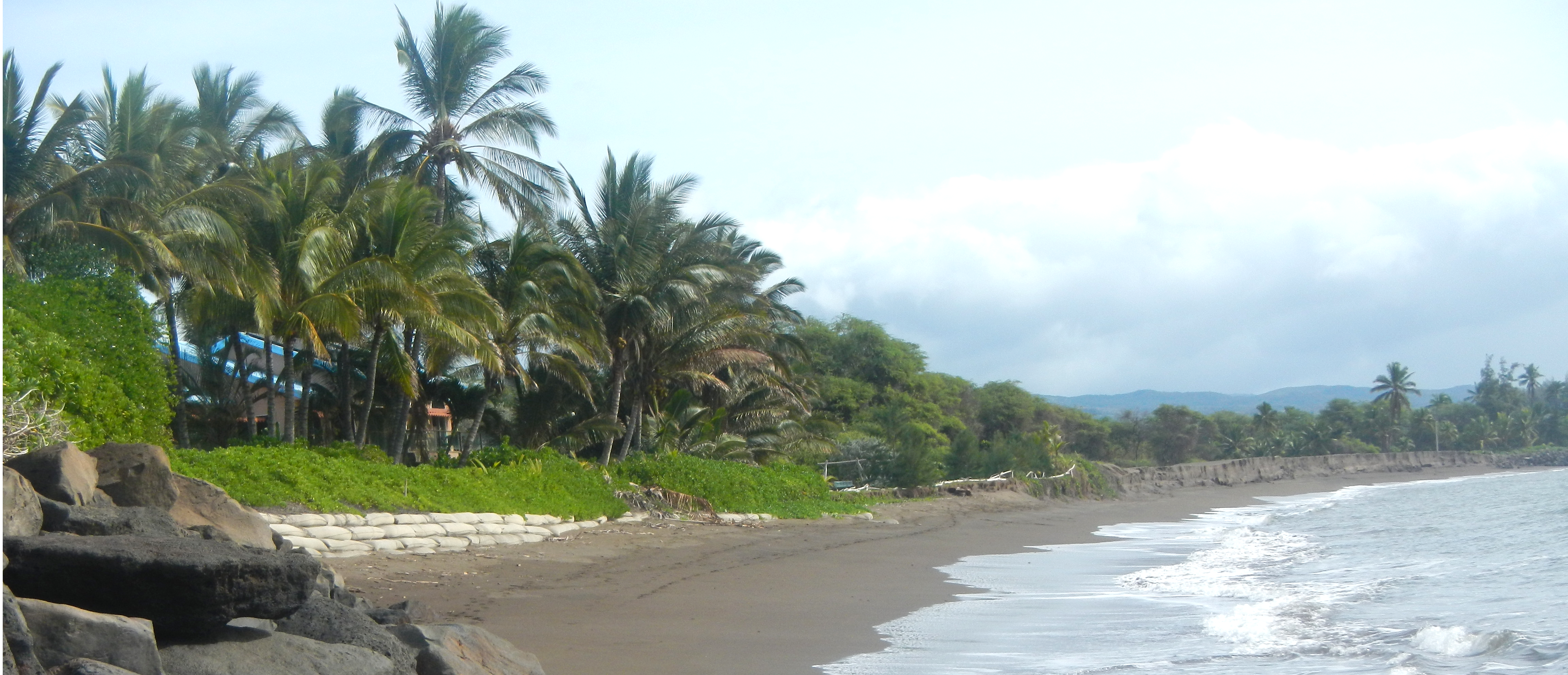west kauai community vulnerability assessment photo of shoreline with sandbags