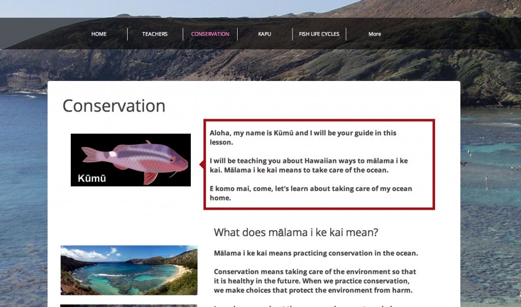 previsit lesson home page image of fish and image of hanauma bay