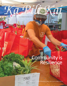 cover of magazine, person preparing farm to table bags for distribution
