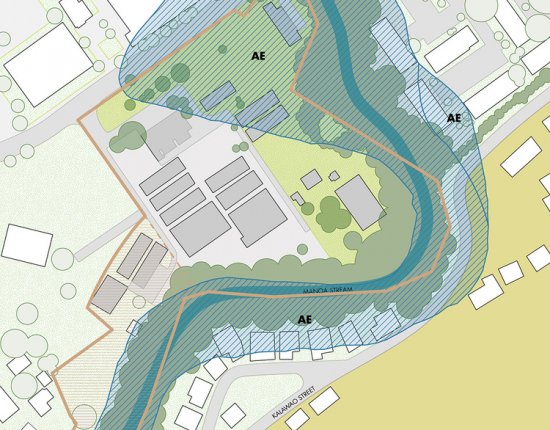 UH Manoa Planning in Flood zone map