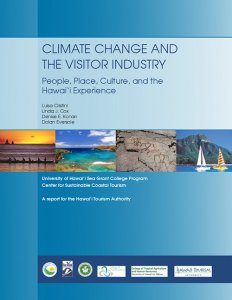 Cover of 'Climate Change and the Visitor Industry' report