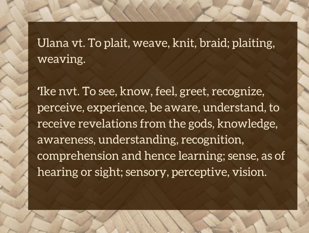 Ulana ʻIke -- Our Name, describing the meaning