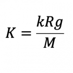 Math equation K=kRg/M