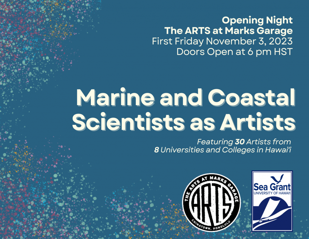 flyer for Marine and Coastal Scientists as Artists event on November 3