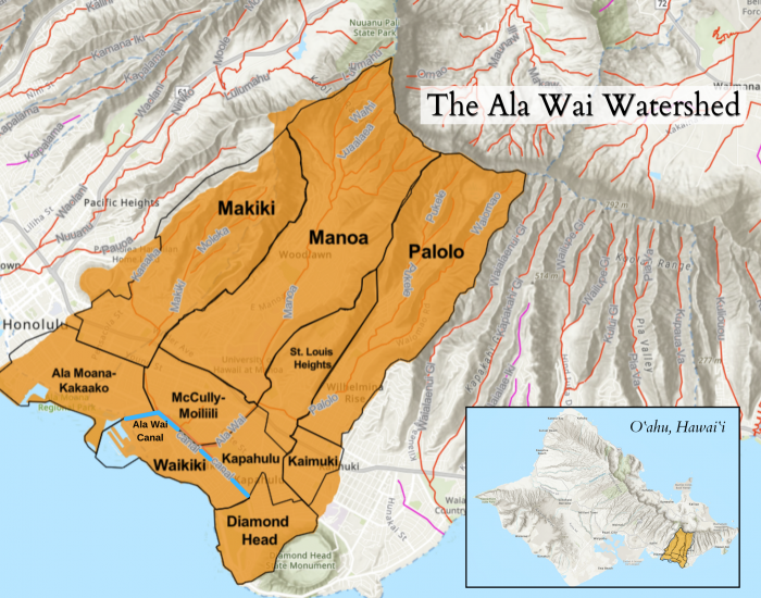 Ala Wai Watershed Map