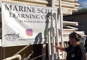 Sign for Marine Science Learning Center