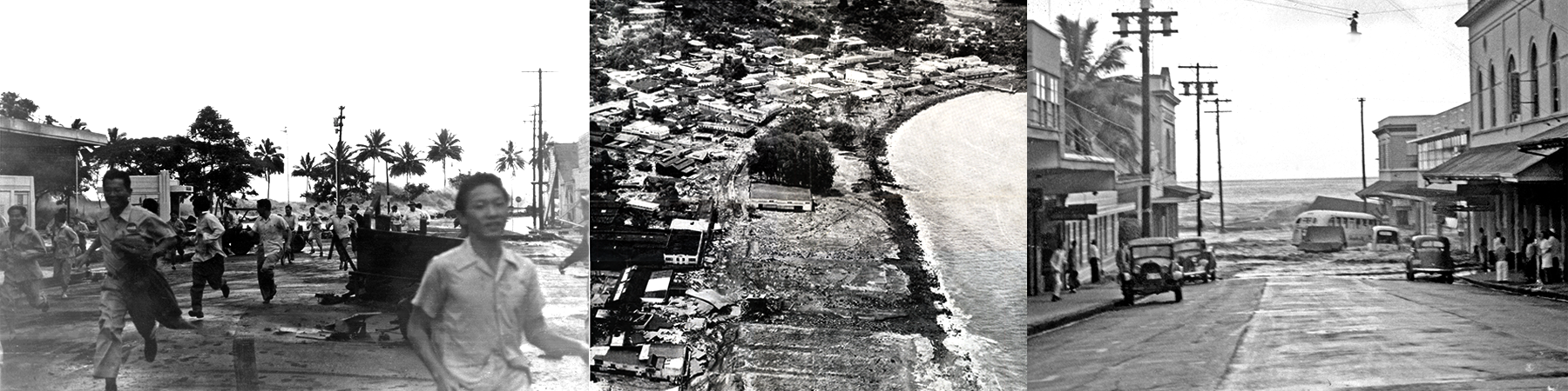 compilation of historical photos of tsunami inundation Hilo