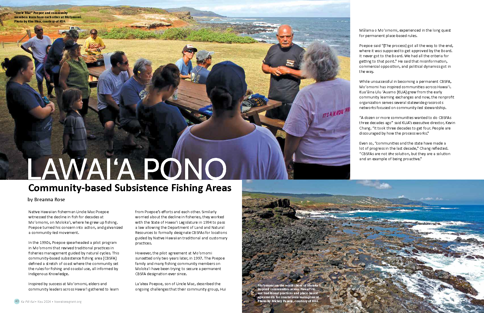 Lawai‘a Pono Community-based Subsistence Fishing Areas
