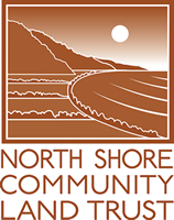 logo of land, sea and sky with the words North Shore Community